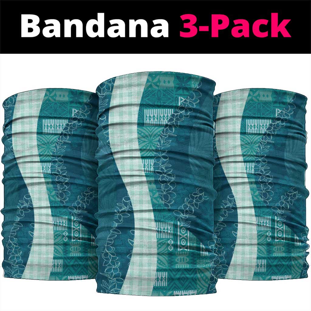 Polynesian Tribal Pattern Patchwork Picturesque Neck Gaiter Oceanic LT7 package One Size: 25*50cm Blue - Polynesian Pride