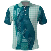 Polynesian Tribal Pattern Patchwork Picturesque Polo Shirt Oceanic LT7 Blue - Polynesian Pride