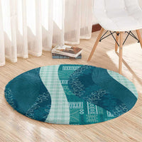 Polynesian Tribal Pattern Patchwork Picturesque Round Carpet Oceanic LT7 - Polynesian Pride