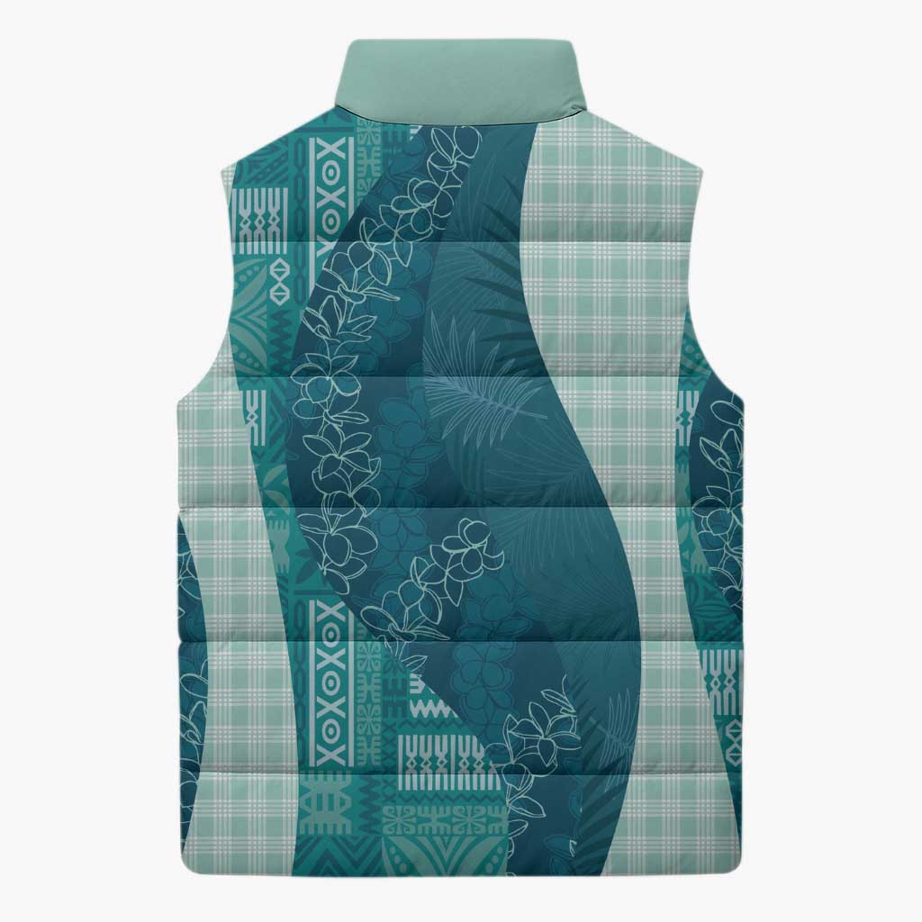 Polynesian Tribal Pattern Patchwork Picturesque Sleeveless Puffer Jacket Oceanic LT7 - Polynesian Pride