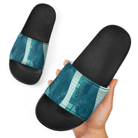 Polynesian Tribal Pattern Patchwork Picturesque Slide Sandals Oceanic LT7 - Polynesian Pride