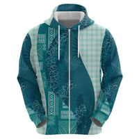 Polynesian Tribal Pattern Patchwork Picturesque Zip Hoodie Oceanic LT7 - Polynesian Pride