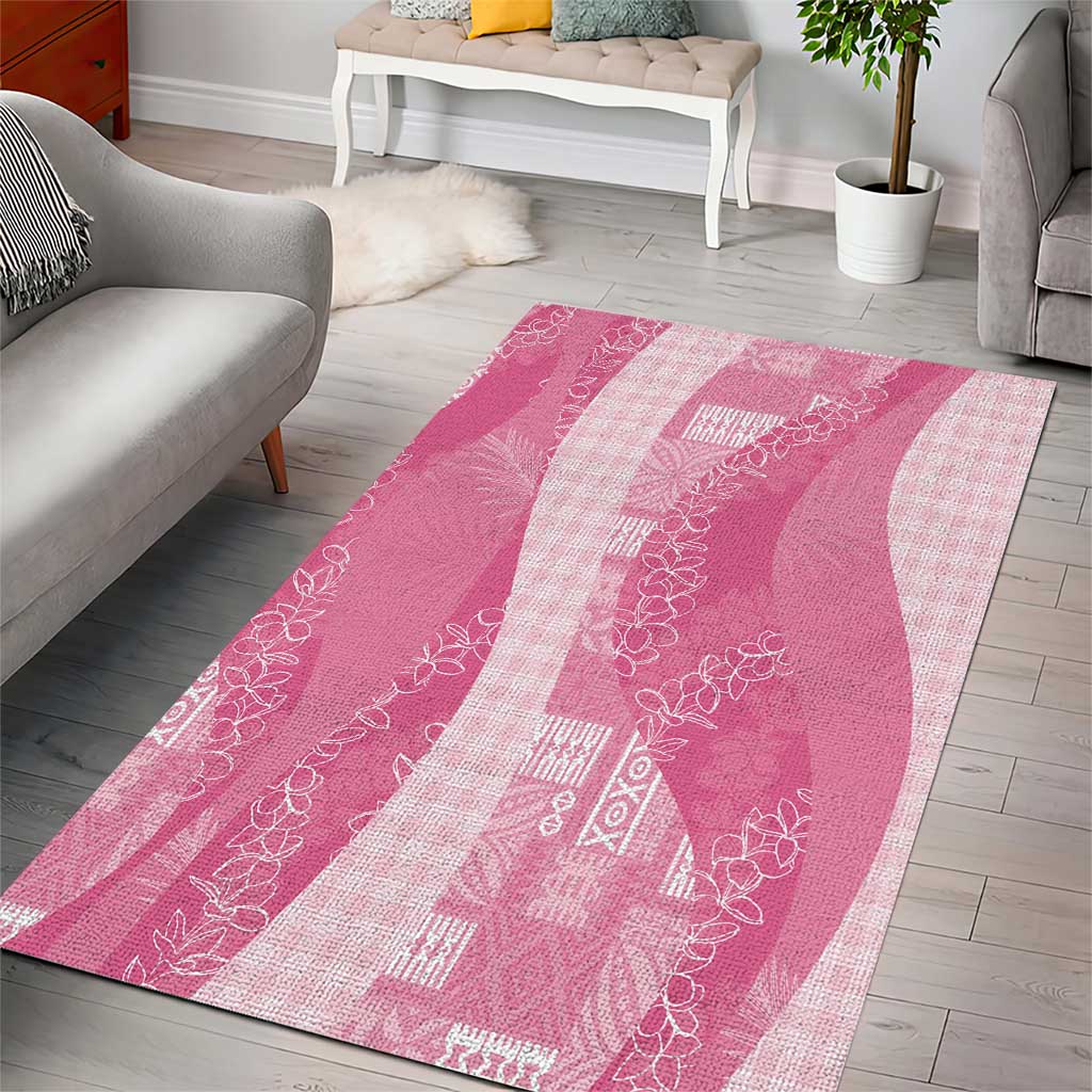 Polynesian Tribal Pattern Patchwork Picturesque Area Rug Rose Pink LT7 - Polynesian Pride
