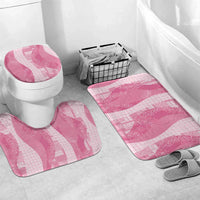 Polynesian Tribal Pattern Patchwork Picturesque Bathroom Set Rose Pink LT7 Mat Set Only (3 pcs) One Size Rose Pink - Polynesian Pride