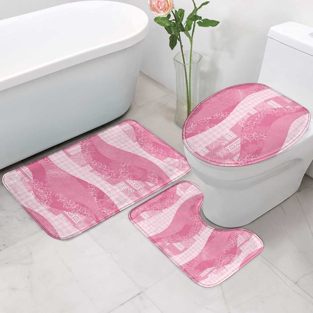 Polynesian Tribal Pattern Patchwork Picturesque Bathroom Set Rose Pink LT7 - Polynesian Pride