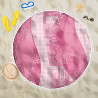 Polynesian Tribal Pattern Patchwork Picturesque Beach Blanket Rose Pink LT7 One Size 150cm Rose Pink - Polynesian Pride