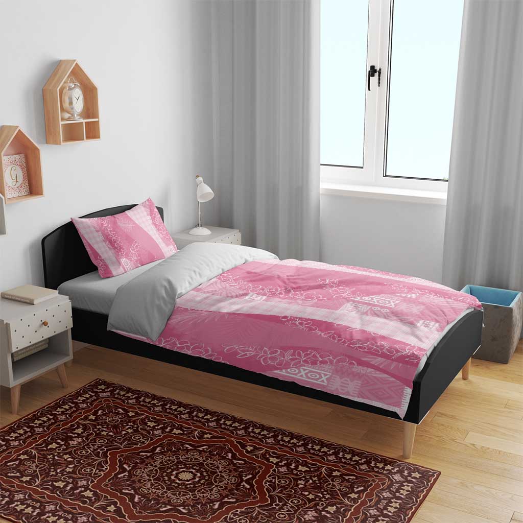 Polynesian Tribal Pattern Patchwork Picturesque Bedding Set Rose Pink LT7 - Polynesian Pride