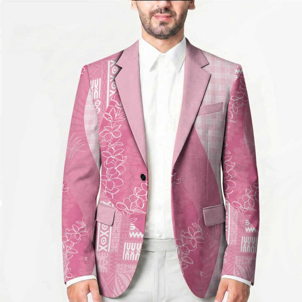 Polynesian Tribal Pattern Patchwork Picturesque Blazer Rose Pink LT7 - Polynesian Pride