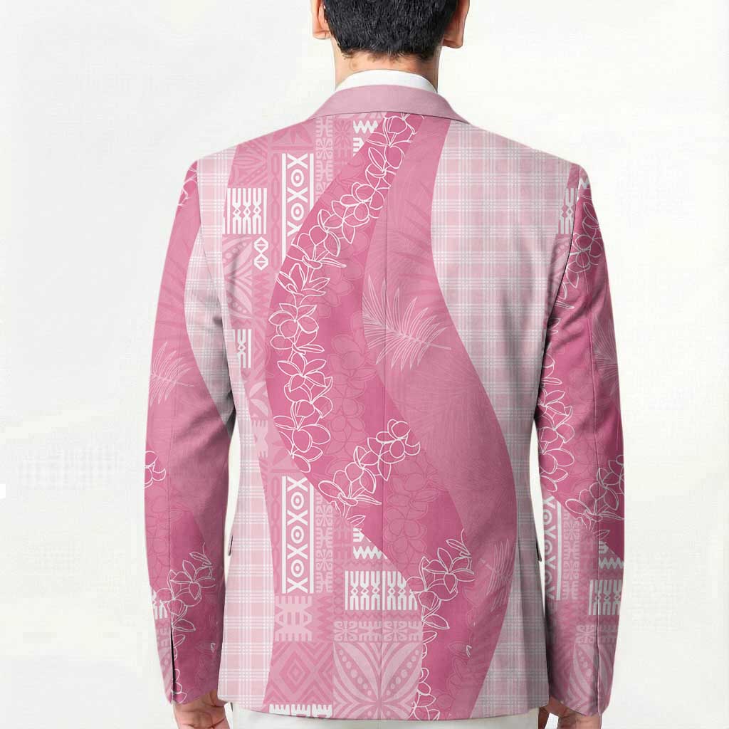 Polynesian Tribal Pattern Patchwork Picturesque Blazer Rose Pink LT7 - Polynesian Pride