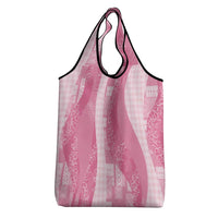 Polynesian Tribal Pattern Patchwork Picturesque Grocery Bag Rose Pink LT7 - Polynesian Pride
