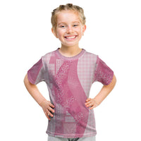 Polynesian Tribal Pattern Patchwork Picturesque Kid T Shirt Rose Pink LT7 Rose Pink - Polynesian Pride