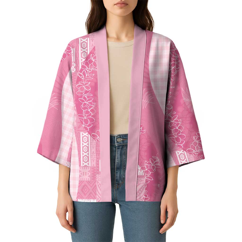 Polynesian Tribal Pattern Patchwork Picturesque Kimono Rose Pink LT7 - Polynesian Pride