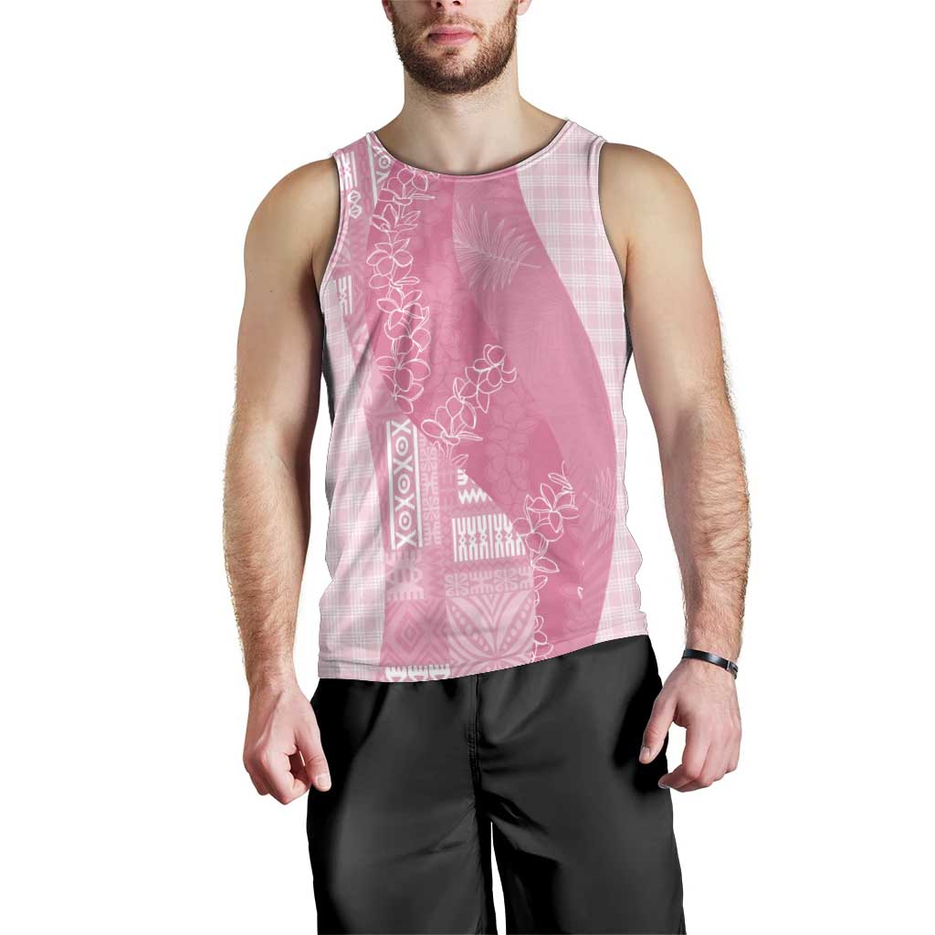 Polynesian Tribal Pattern Patchwork Picturesque Men Tank Top Rose Pink LT7 - Polynesian Pride