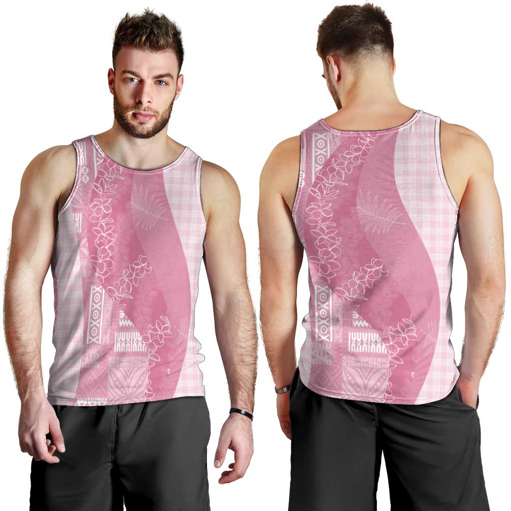 Polynesian Tribal Pattern Patchwork Picturesque Men Tank Top Rose Pink LT7 - Polynesian Pride
