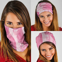 Polynesian Tribal Pattern Patchwork Picturesque Neck Gaiter Rose Pink LT7 - Polynesian Pride