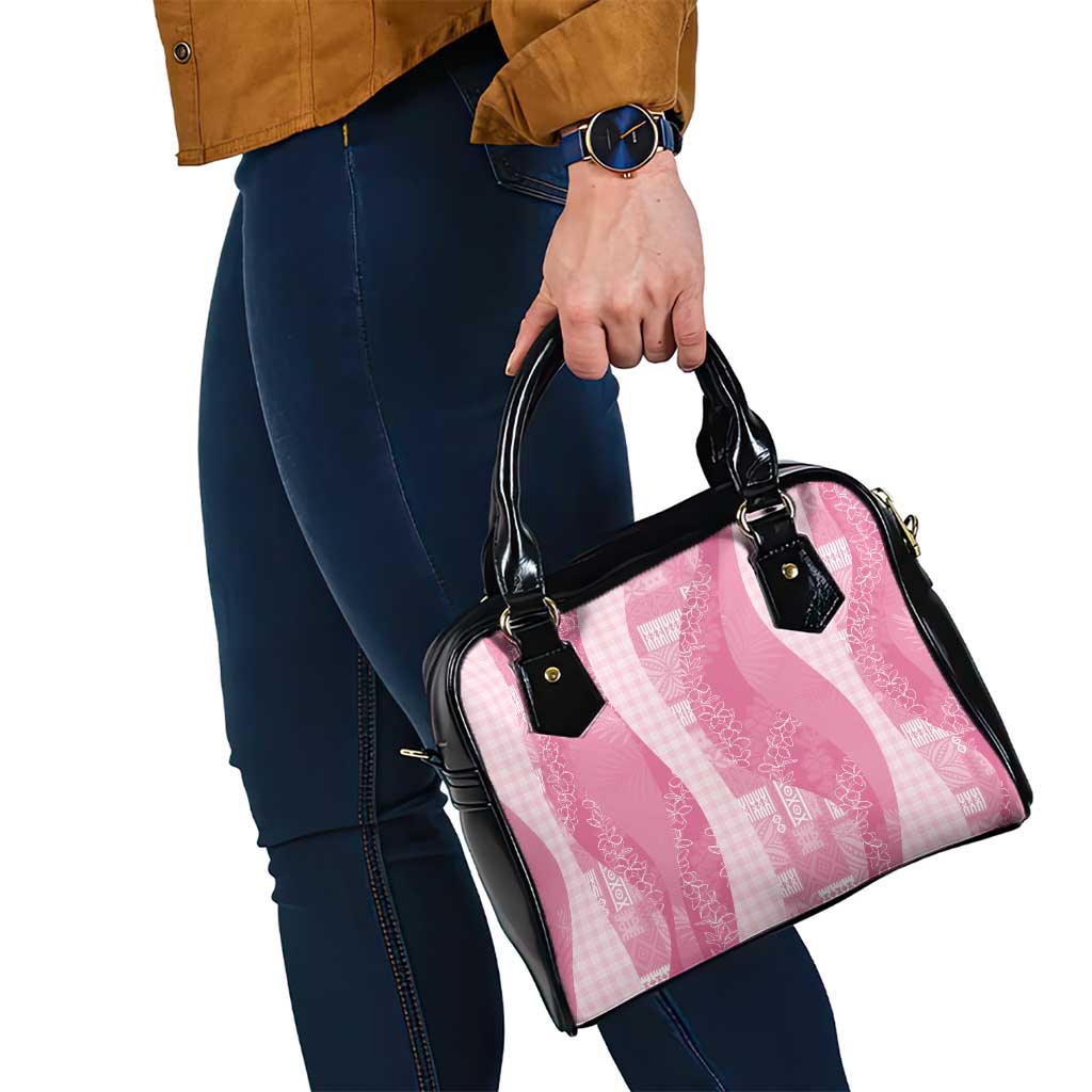 Polynesian Tribal Pattern Patchwork Picturesque Shoulder Handbag Rose Pink LT7 - Polynesian Pride