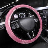 Polynesian Tribal Pattern Patchwork Picturesque Steering Wheel Cover Rose Pink LT7 Universal Fit Rose Pink - Polynesian Pride