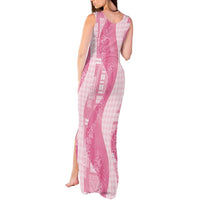 Polynesian Tribal Pattern Patchwork Picturesque Tank Maxi Dress Rose Pink LT7 - Polynesian Pride
