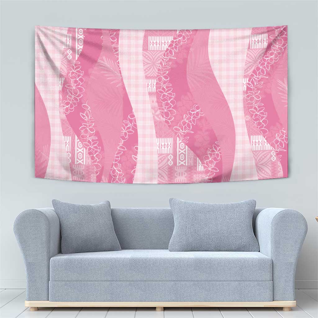 Polynesian Tribal Pattern Patchwork Picturesque Tapestry Rose Pink LT7 - Polynesian Pride