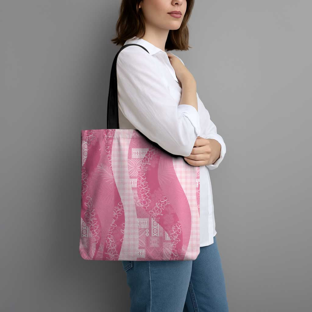Polynesian Tribal Pattern Patchwork Picturesque Tote Bag Rose Pink LT7 - Polynesian Pride