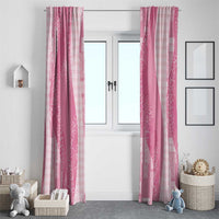 Polynesian Tribal Pattern Patchwork Picturesque Window Curtain Rose Pink LT7 - Polynesian Pride