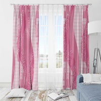 Polynesian Tribal Pattern Patchwork Picturesque Window Curtain Rose Pink LT7 - Polynesian Pride