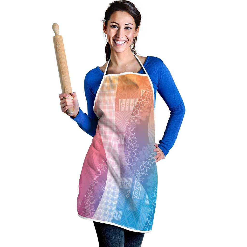 Polynesian Tribal Pattern Patchwork Picturesque Apron Holographic LT7 - Polynesian Pride