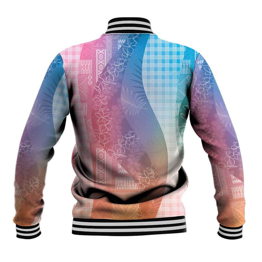 Polynesian Tribal Pattern Patchwork Picturesque Baseball Jacket Holographic LT7 - Polynesian Pride