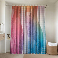 Polynesian Tribal Pattern Patchwork Picturesque Bathroom Set Holographic LT7 Shower Curtain Only Holographic - Polynesian Pride