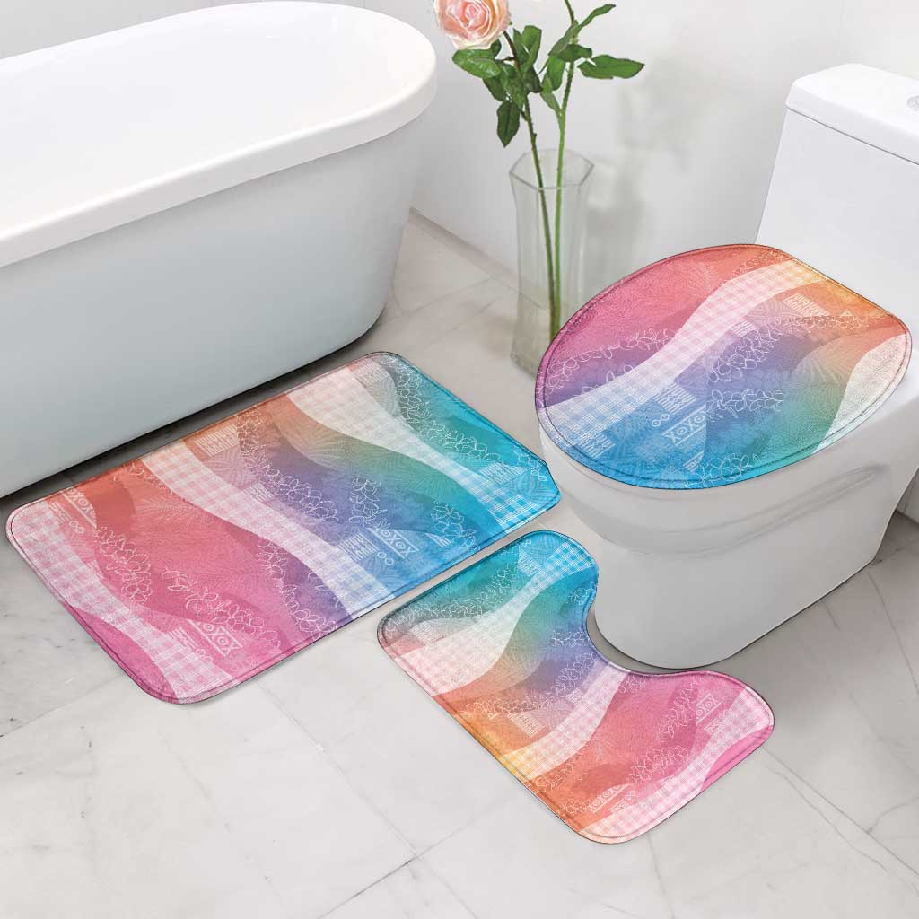 Polynesian Tribal Pattern Patchwork Picturesque Bathroom Set Holographic LT7 - Polynesian Pride