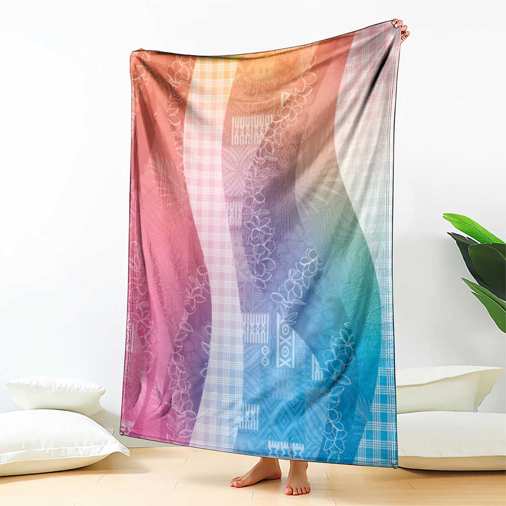 Polynesian Tribal Pattern Patchwork Picturesque Blanket Holographic LT7 - Polynesian Pride