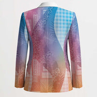 Polynesian Tribal Pattern Patchwork Picturesque Blazer Holographic LT7 - Polynesian Pride