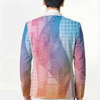 Polynesian Tribal Pattern Patchwork Picturesque Blazer Holographic LT7 - Polynesian Pride