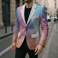 Polynesian Tribal Pattern Patchwork Picturesque Blazer Holographic LT7 - Polynesian Pride