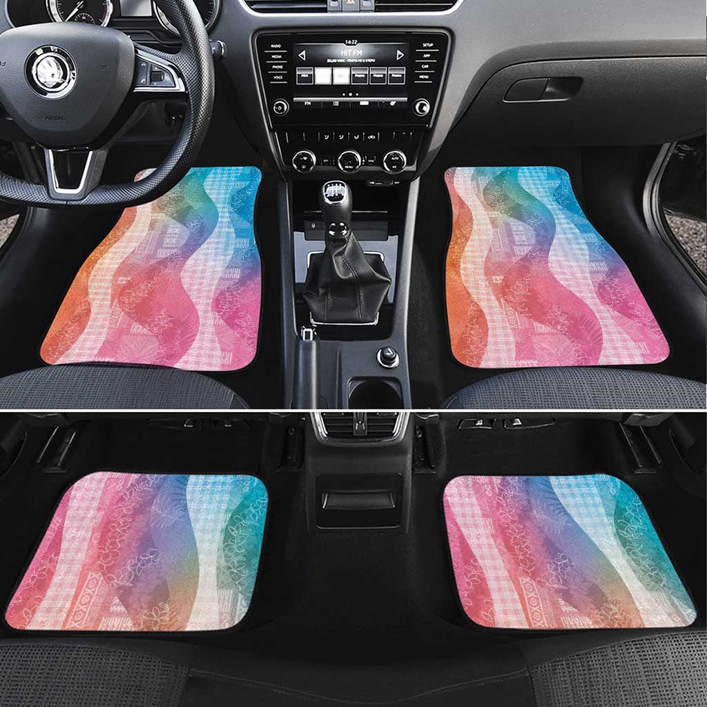 Polynesian Tribal Pattern Patchwork Picturesque Car Mats Holographic LT7 Set 4pcs Holographic - Polynesian Pride