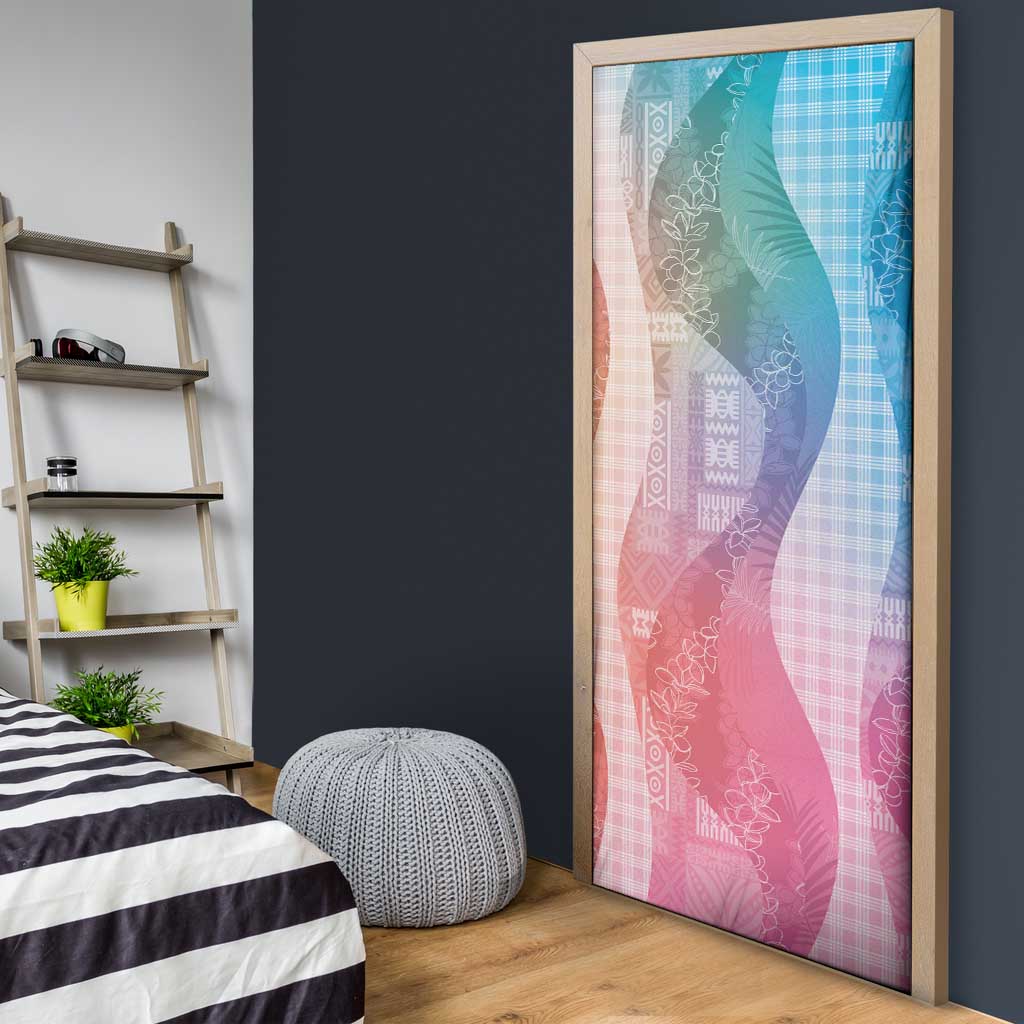 Polynesian Tribal Pattern Patchwork Picturesque Door Cover Holographic LT7 - Polynesian Pride
