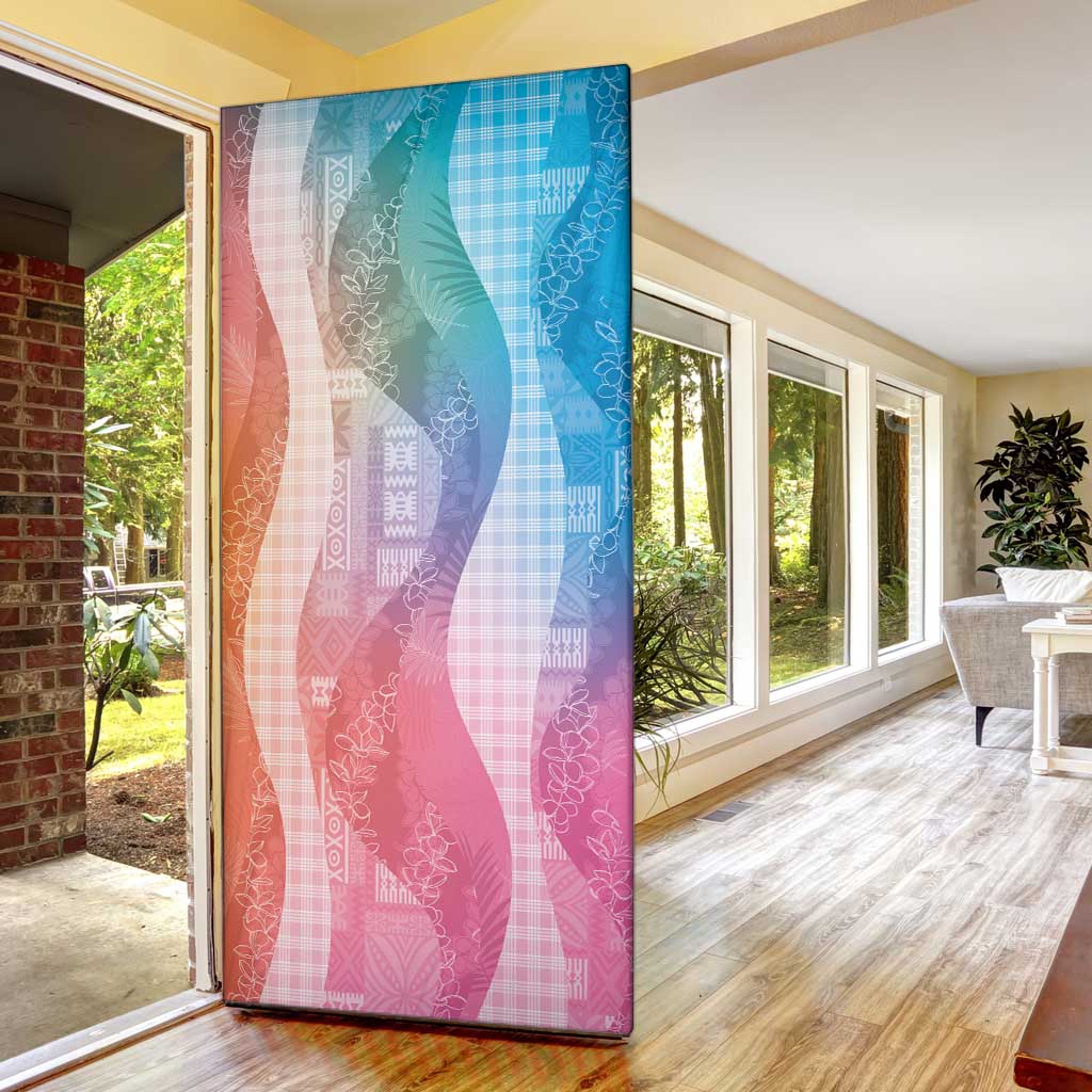 Polynesian Tribal Pattern Patchwork Picturesque Door Cover Holographic LT7 - Polynesian Pride