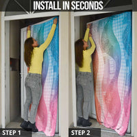 Polynesian Tribal Pattern Patchwork Picturesque Door Cover Holographic LT7 - Polynesian Pride