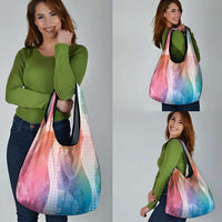 Polynesian Tribal Pattern Patchwork Picturesque Grocery Bag Holographic LT7 - Polynesian Pride