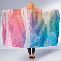 Polynesian Tribal Pattern Patchwork Picturesque Hooded Blanket Holographic LT7 One Size Holographic - Polynesian Pride