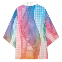Polynesian Tribal Pattern Patchwork Picturesque Kimono Holographic LT7 - Polynesian Pride