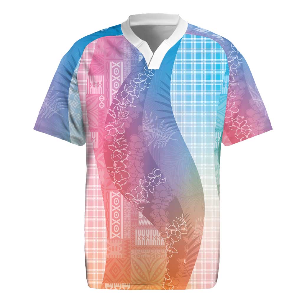 Polynesian Tribal Pattern Patchwork Picturesque Rugby Jersey Holographic LT7 Holographic - Polynesian Pride