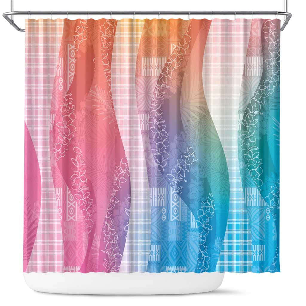 Polynesian Tribal Pattern Patchwork Picturesque Shower Curtain Holographic LT7 Holographic - Polynesian Pride