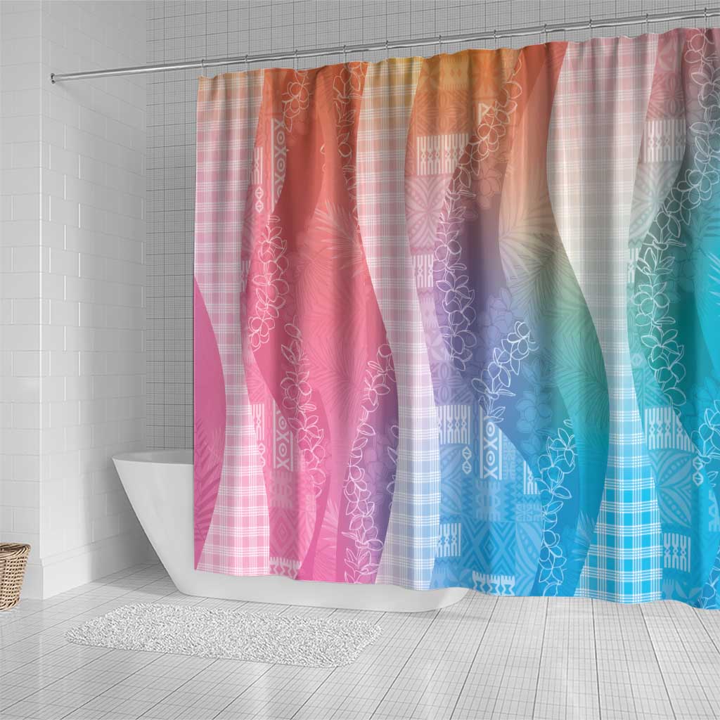 Polynesian Tribal Pattern Patchwork Picturesque Shower Curtain Holographic LT7 - Polynesian Pride
