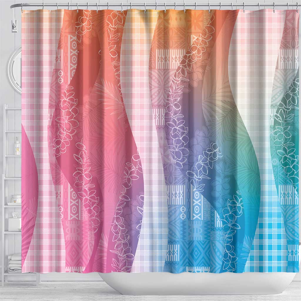 Polynesian Tribal Pattern Patchwork Picturesque Shower Curtain Holographic LT7 - Polynesian Pride