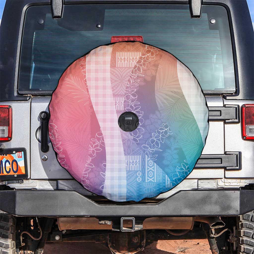 Polynesian Tribal Pattern Patchwork Picturesque Spare Tire Cover Holographic LT7 Holographic - Polynesian Pride