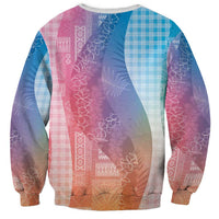 Polynesian Tribal Pattern Patchwork Picturesque Sweatshirt Holographic LT7 - Polynesian Pride