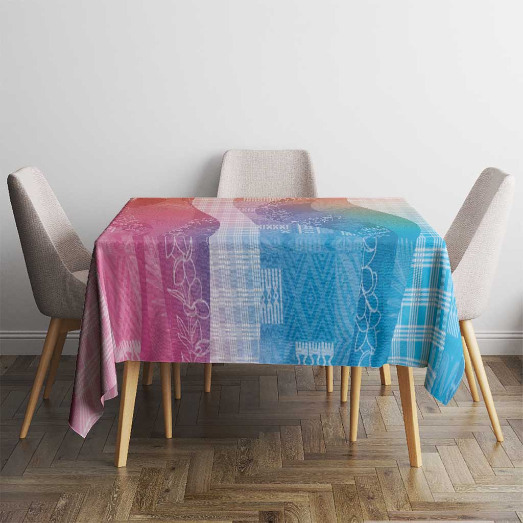Polynesian Tribal Pattern Patchwork Picturesque Tablecloth Holographic LT7 - Polynesian Pride