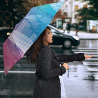 Polynesian Tribal Pattern Patchwork Picturesque Umbrella Holographic LT7 - Polynesian Pride