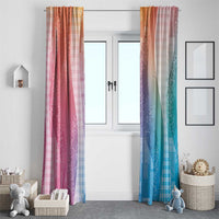 Polynesian Tribal Pattern Patchwork Picturesque Window Curtain Holographic LT7 - Polynesian Pride